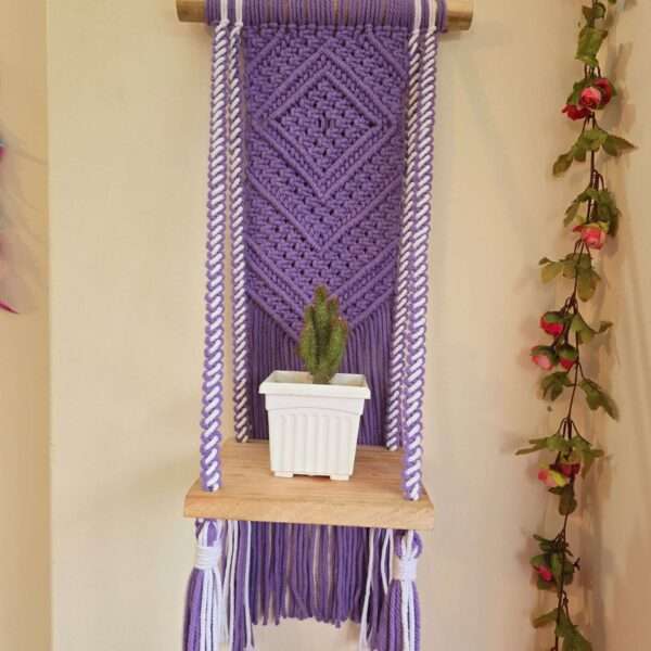 Macrame shelf