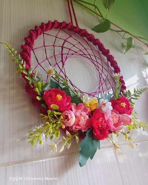 Flower dream catcher