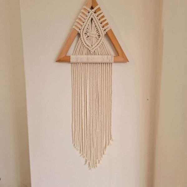 Macrame wooden hanging