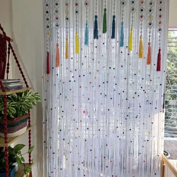 Choturvuz Beads Curtain (Pure White)