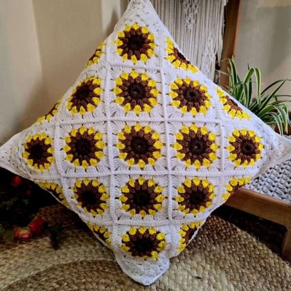 Crochet cushion cover