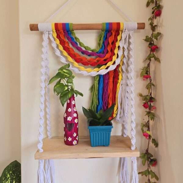 Macrame shelf