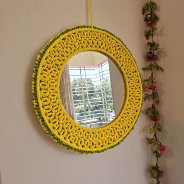 Macrame  mirror (12/15")