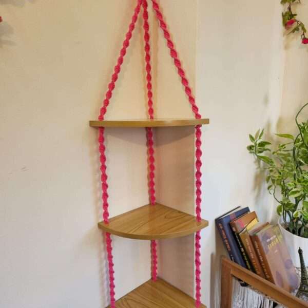 Macrame Corner Shelf