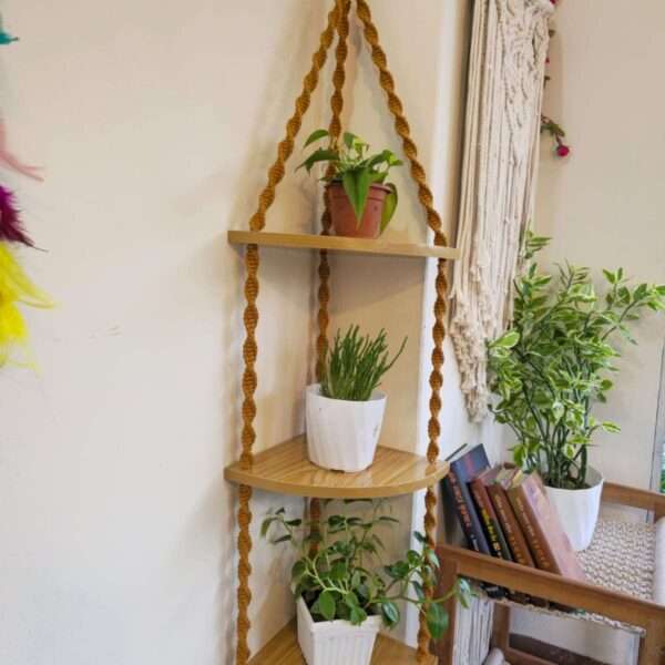 Macrame Corner Shelf