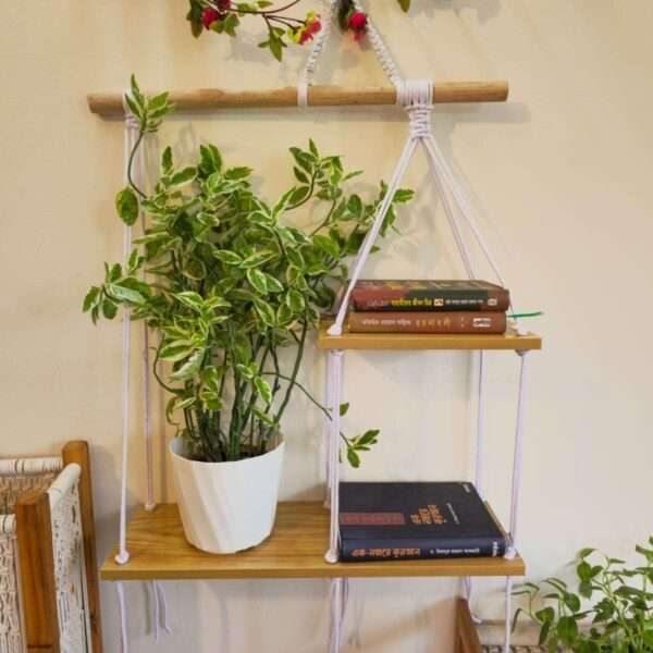 Macrame shelf