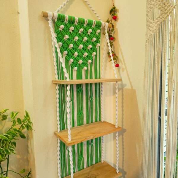 Macrame shelf