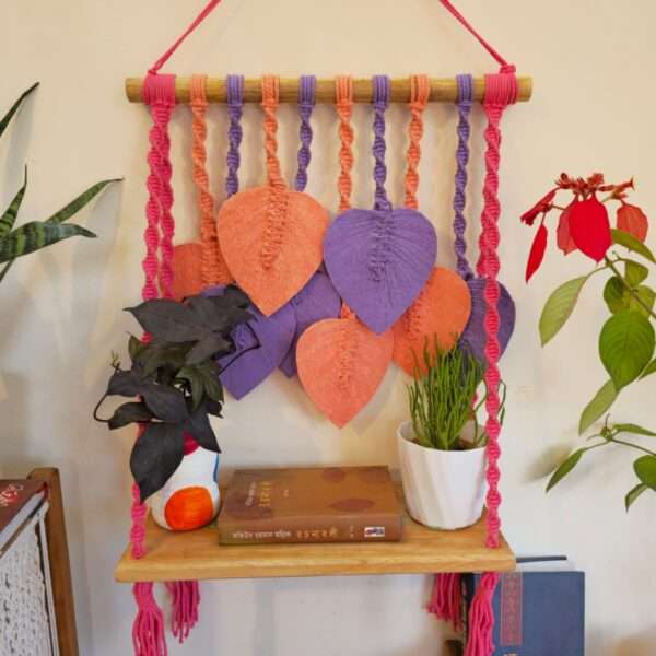 Macrame Leaf shelf
