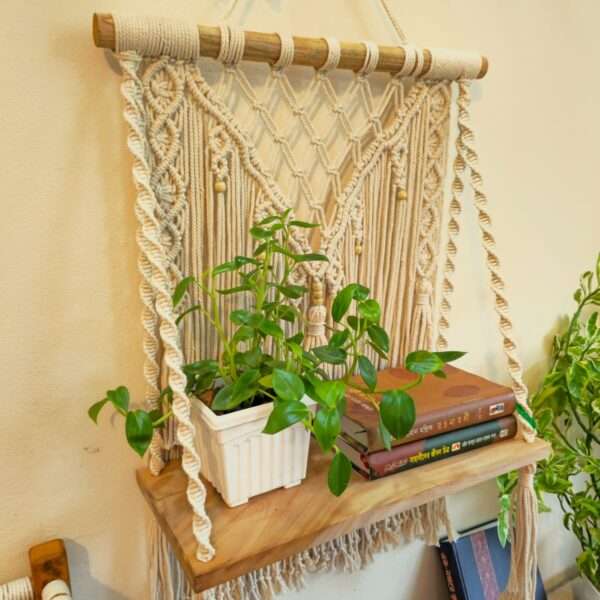 Macrame shelf