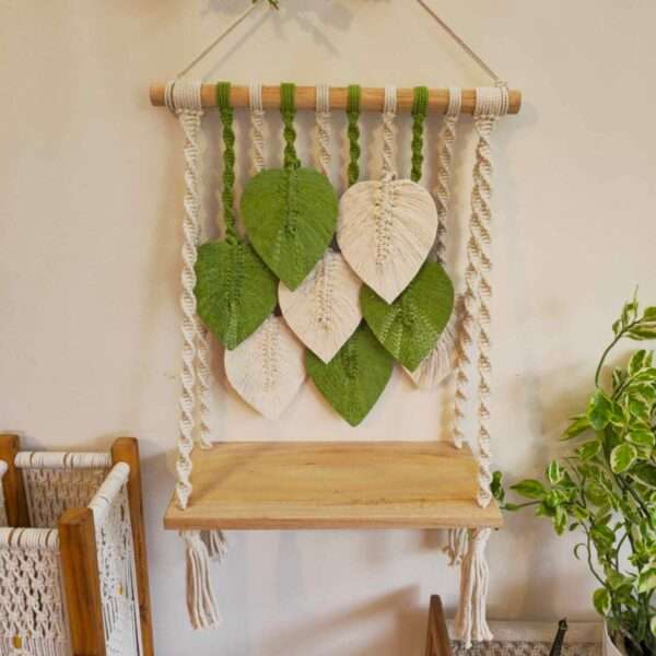 Macrame Leaf shelf