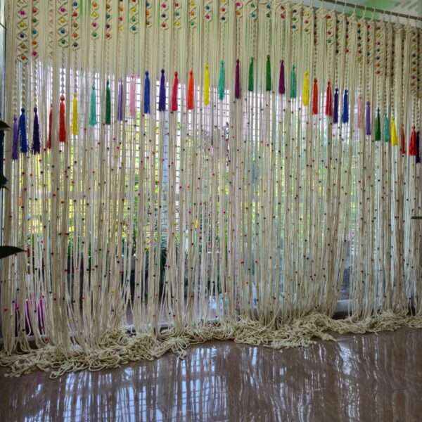 Macrame  Beads Curtain ( Dubble Door) 14/9.5 feet