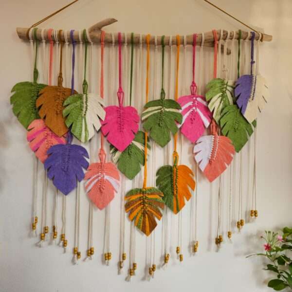 Macrame Monster leaf Hanging