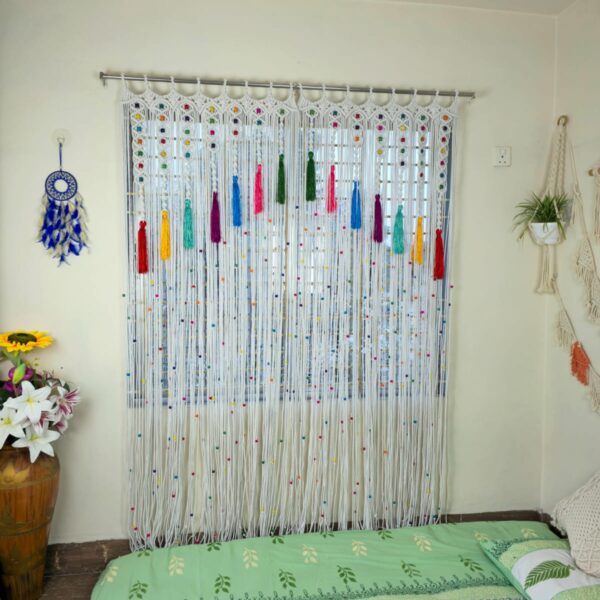 Choturvuz Beads Curtain ( Pure White)